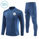 Kinder Manchester City Training Sweatshirts Viertelreißverschluss 2024-25 Navy